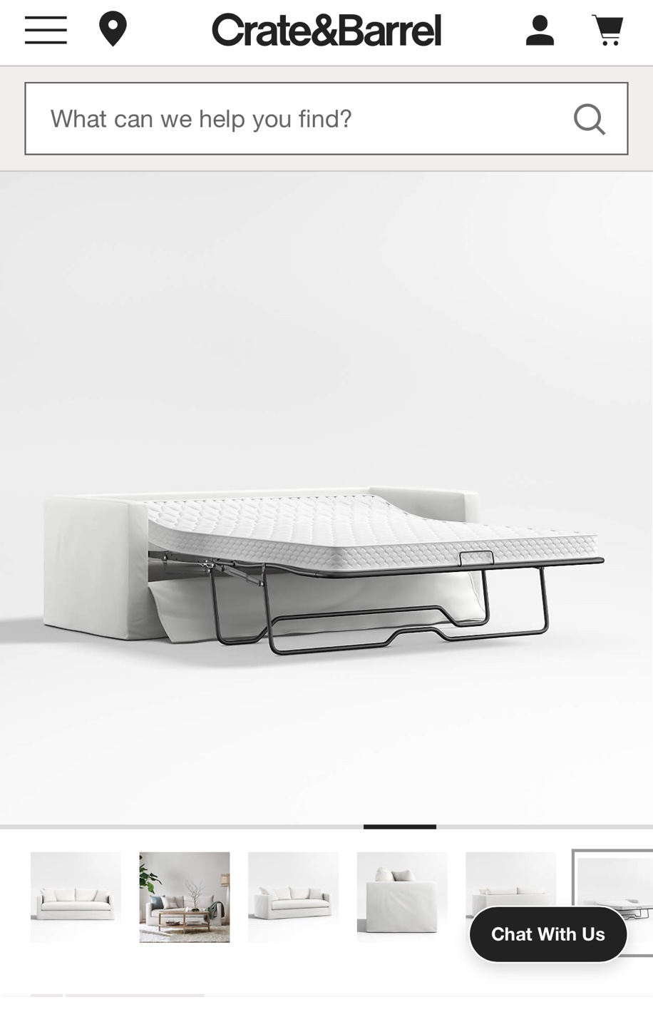 Crate and Barrell Axis slipcovered sofa - photo 3