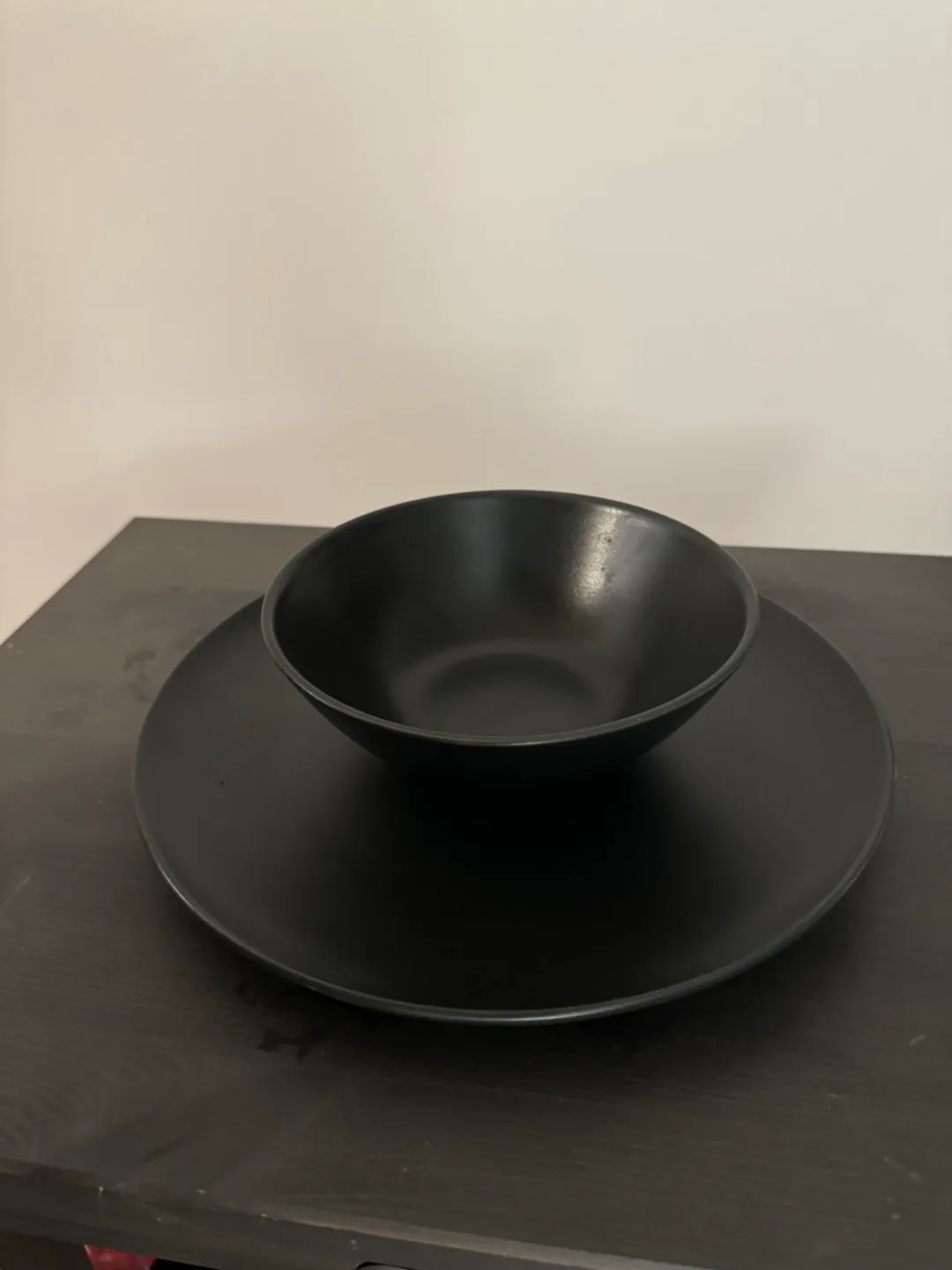 Black Bowl and Plate Set #freecycle thumbnail