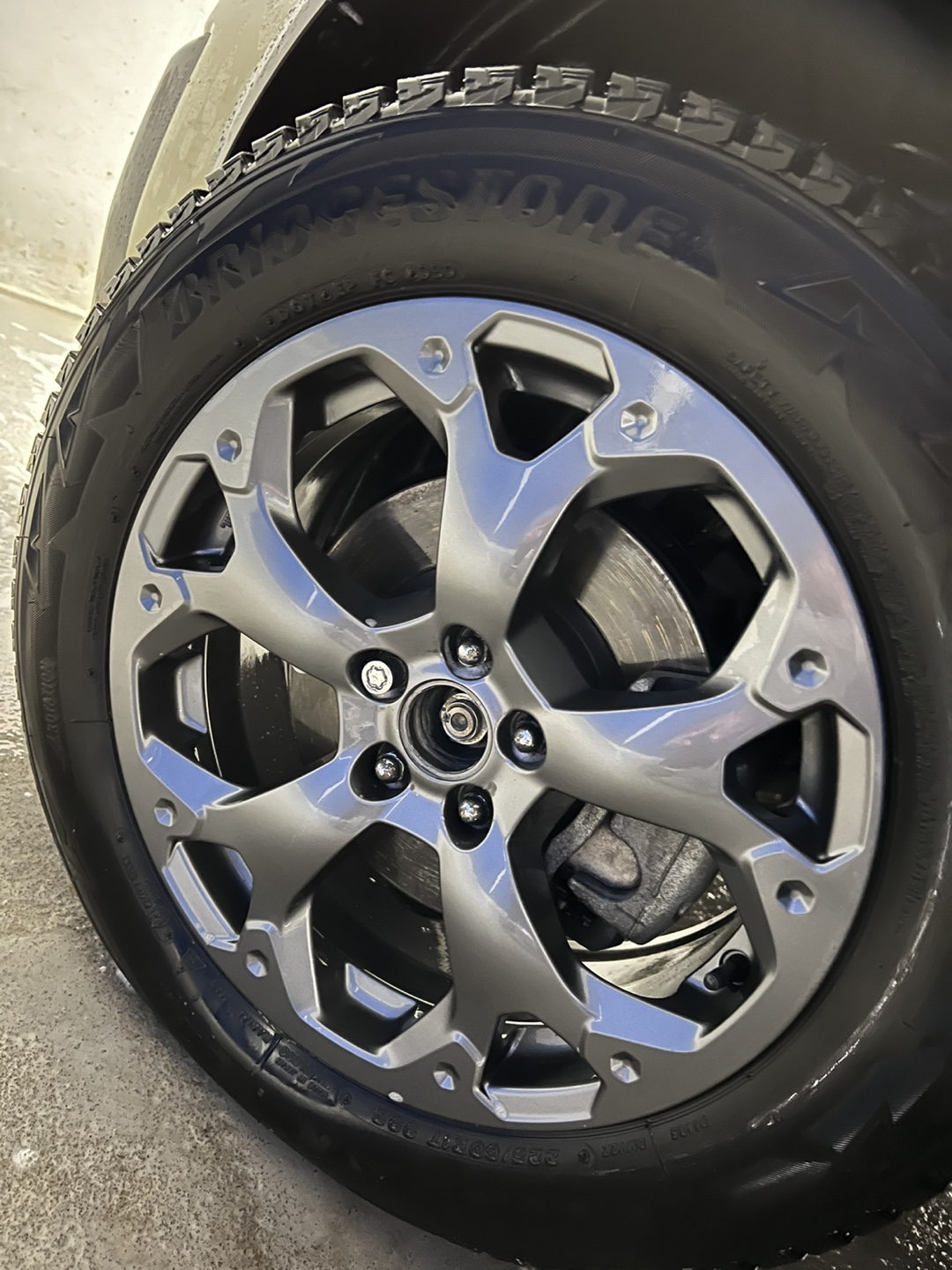 ubaru EOM 17” Titanium Alloy rims /wheels with  winter tire set - photo 3