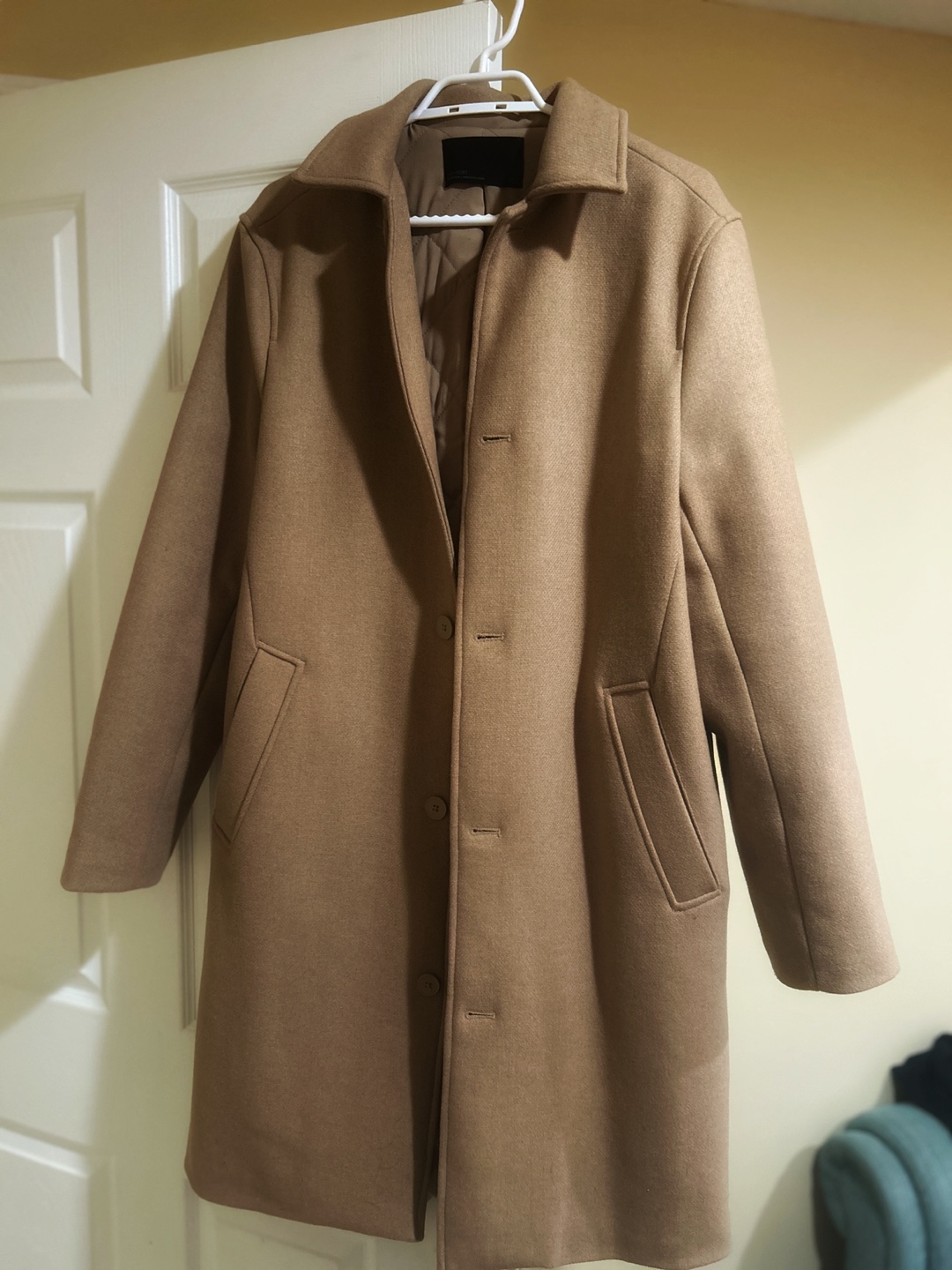 Oak + Fort Balmacaan Coat in Beige