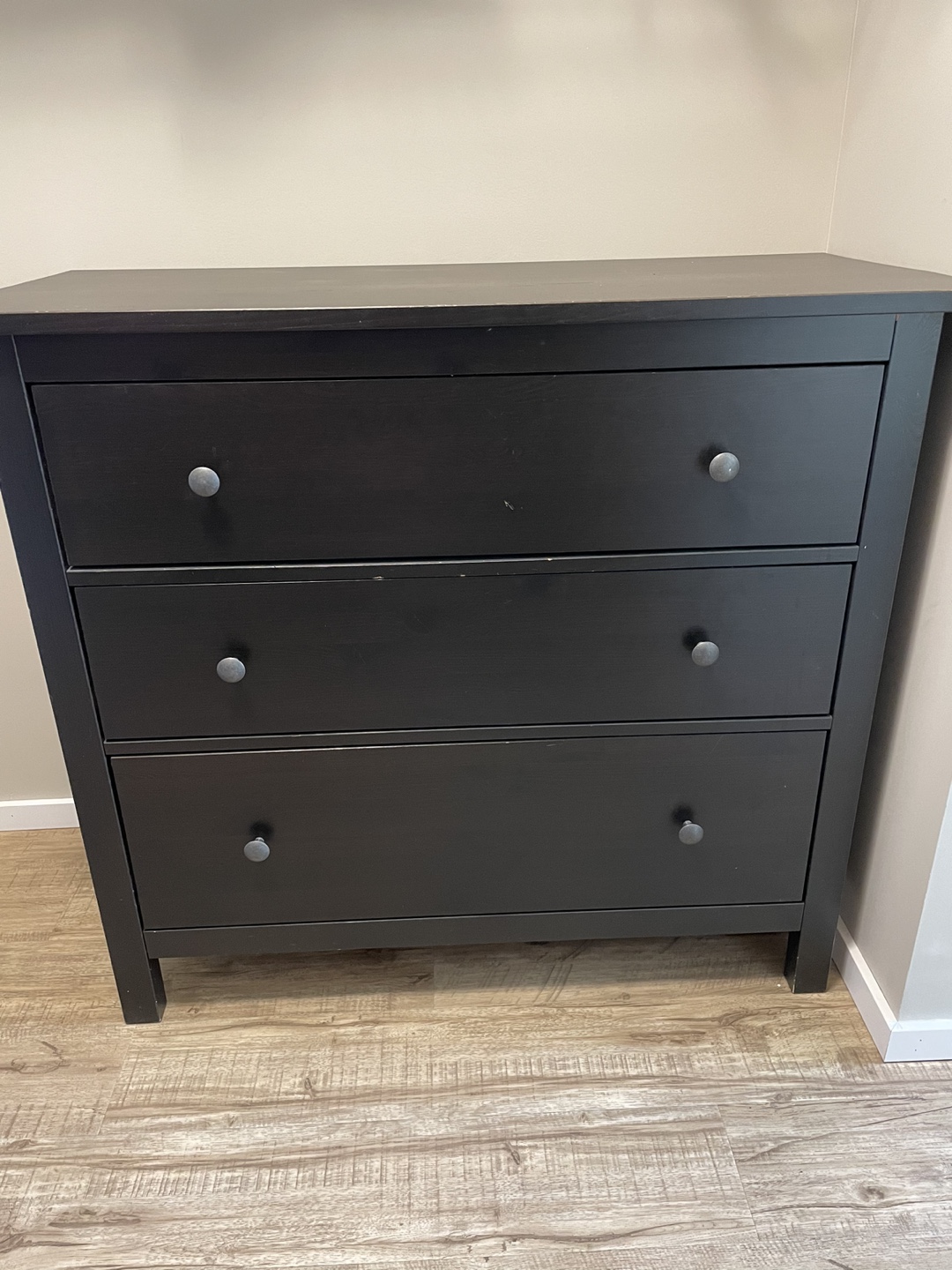 IKEA Black 3-Drawer Chest