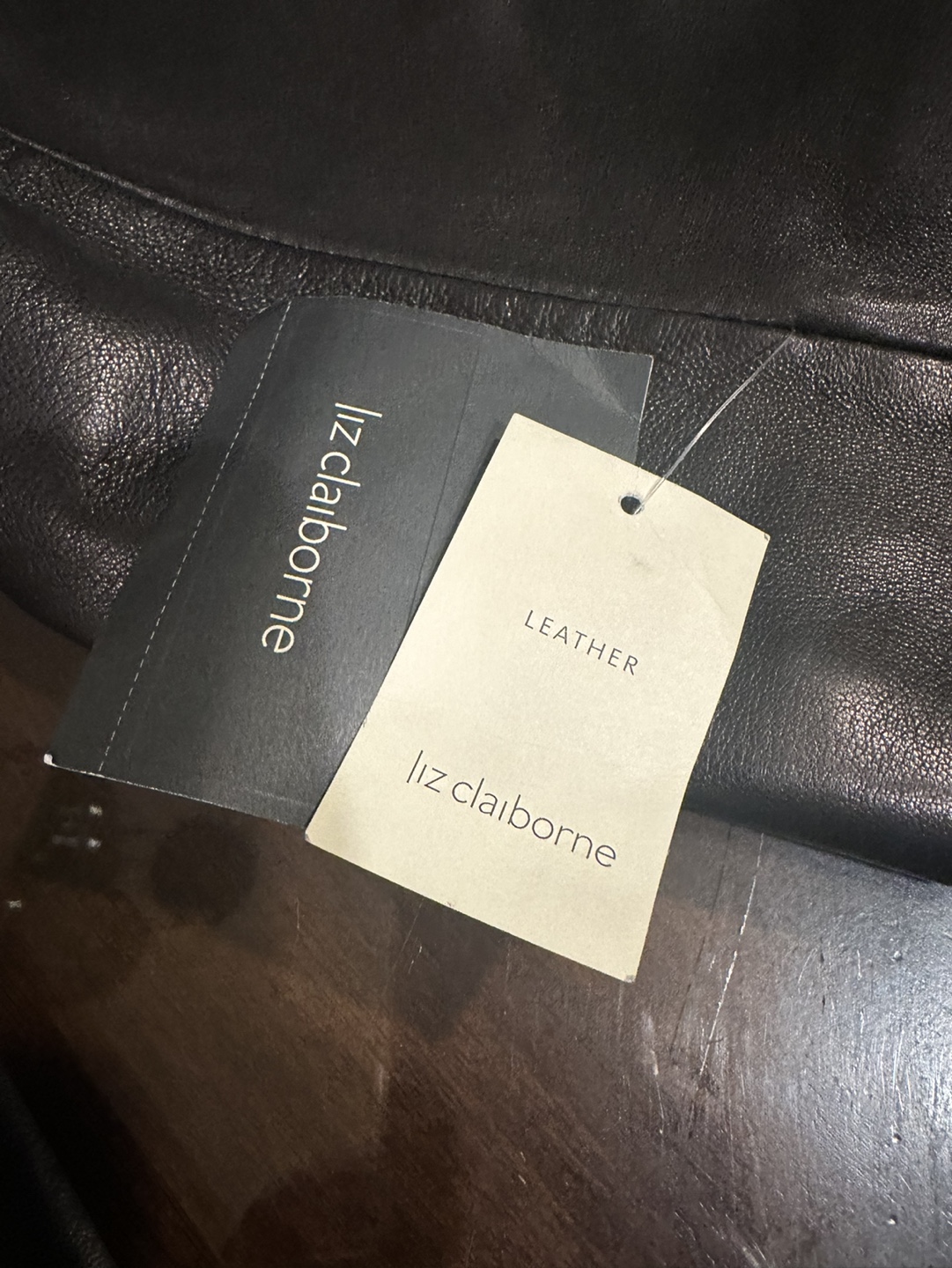 Liz Claiborne Black Leather Jacket Size XL - photo 4