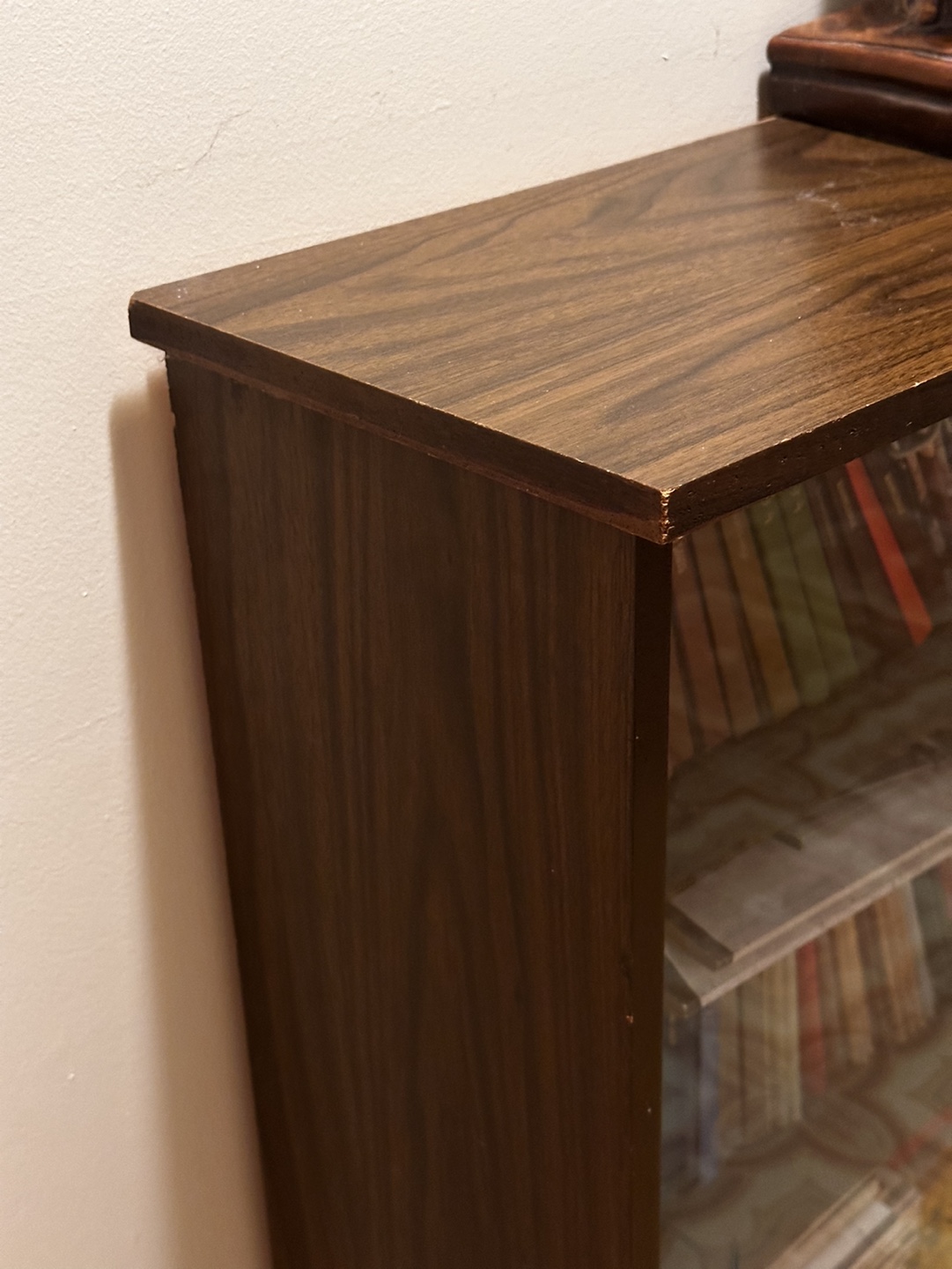 Vintage Wooden Bookcase with Glass Doors - photo 2
