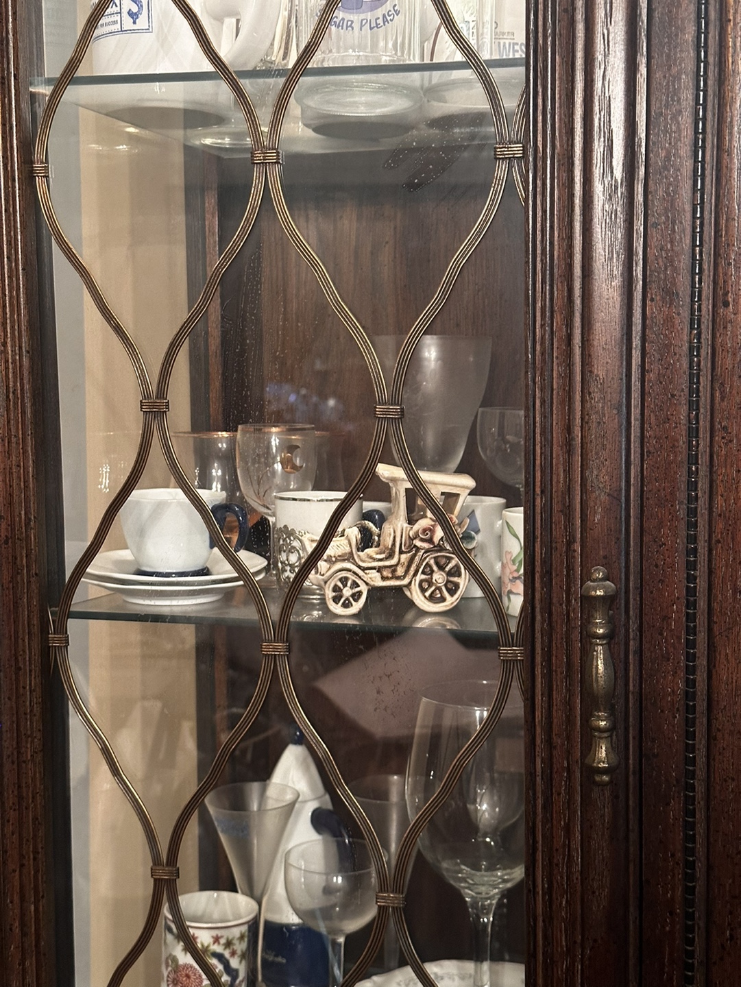 Vintage Wood China Cabinet Hutch - photo 3
