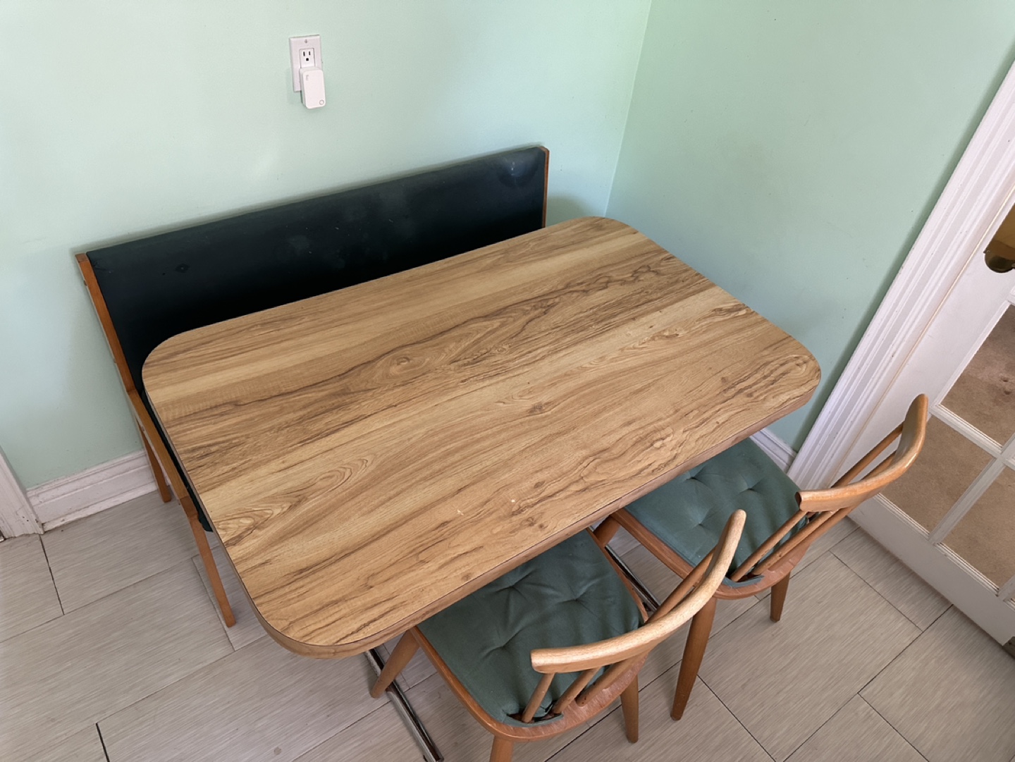 Vintage Kitchen Table Set with Bench and 2 chairs - photo 2