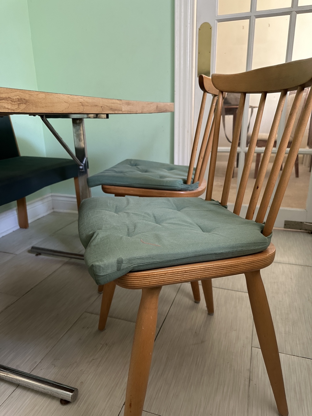 Vintage Kitchen Table Set with Bench and 2 chairs - photo 5