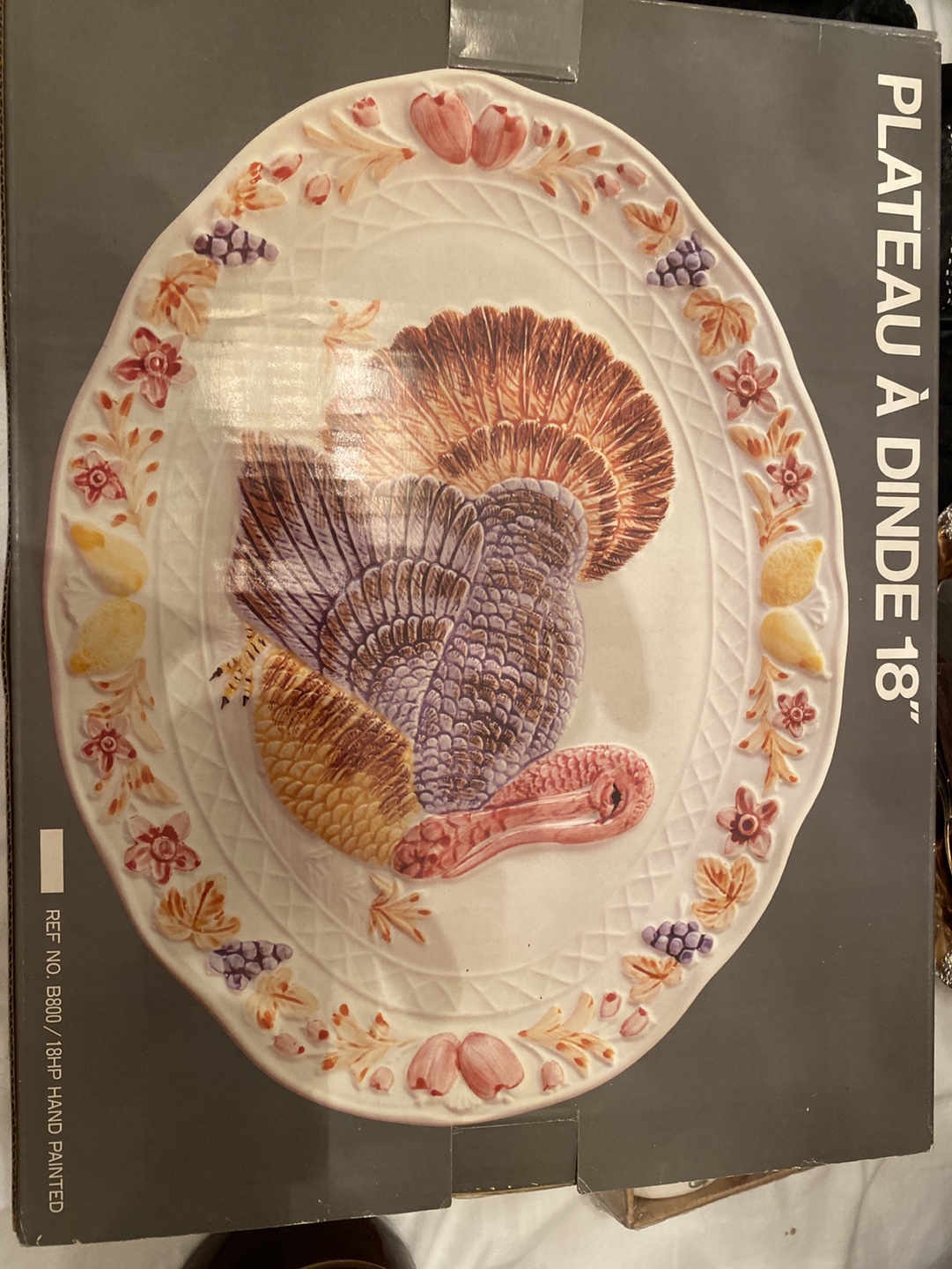 Vintage Turkey Serving Platter