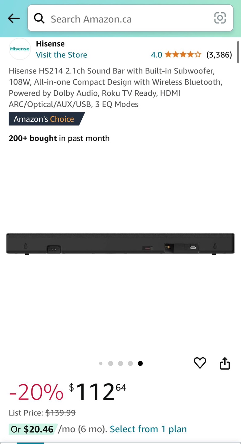 Hisense Soundbar with Remote - photo 4
