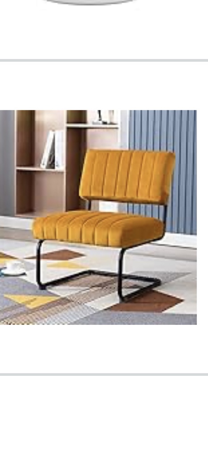 Mustard Yellow Velvet Accent Chair