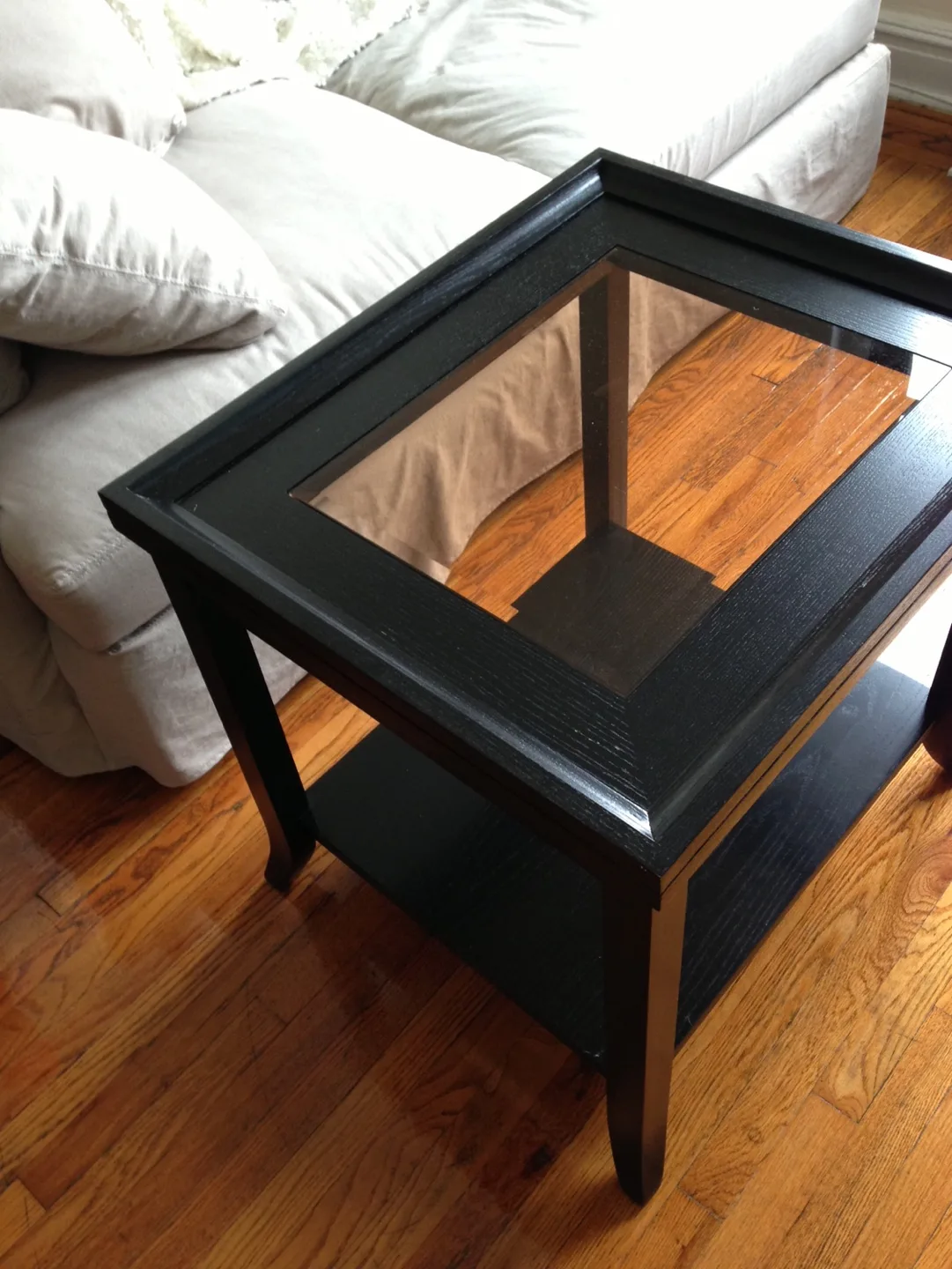Black End Table with Shelf image indicator(2)