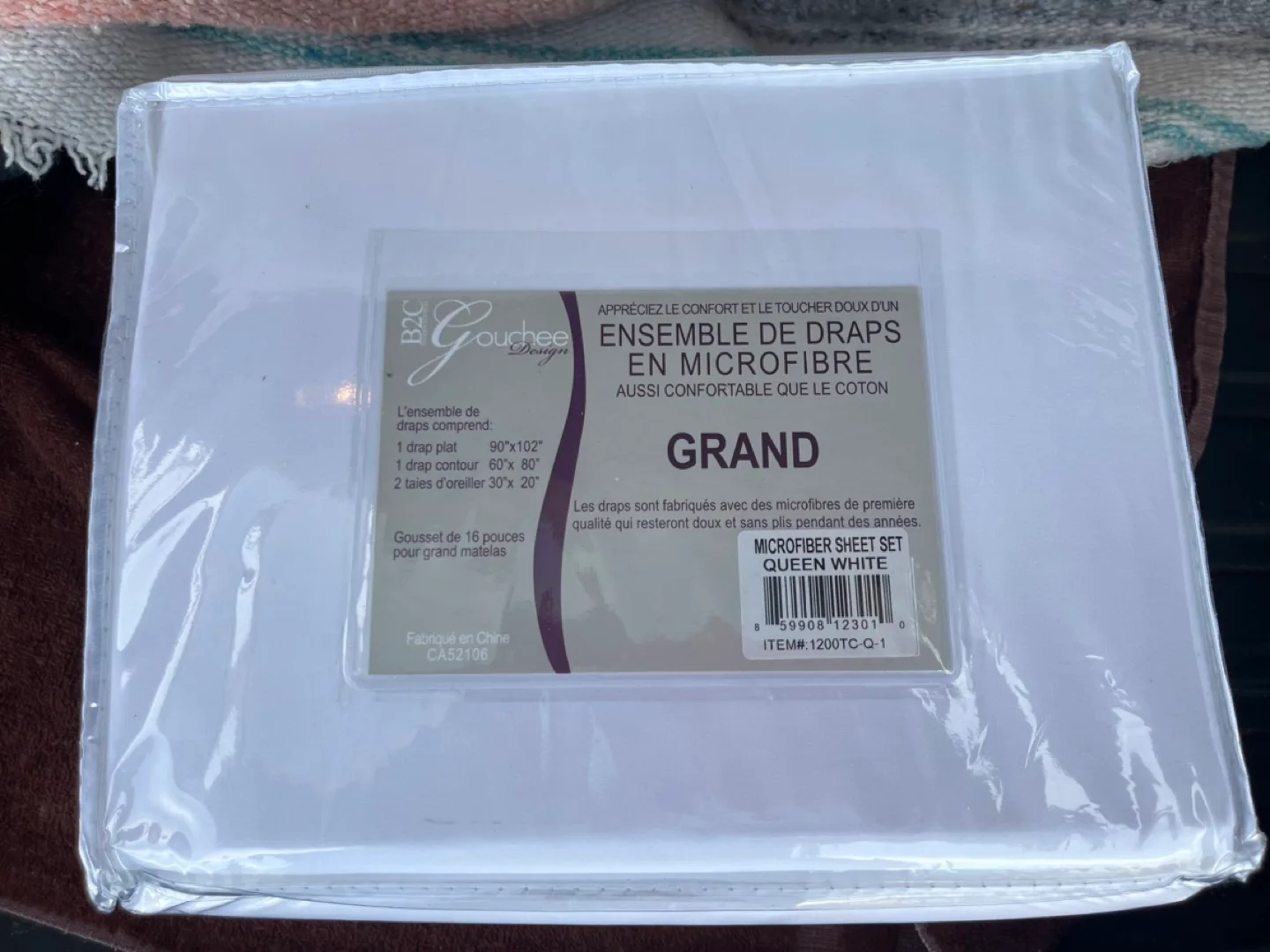 Gouchee Design Queen White Microfiber Sheet Set image indicator(4)