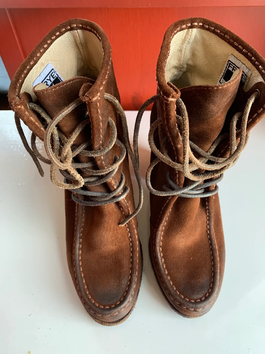 Frye Brown Suede Ankle Boots image indicator(7)