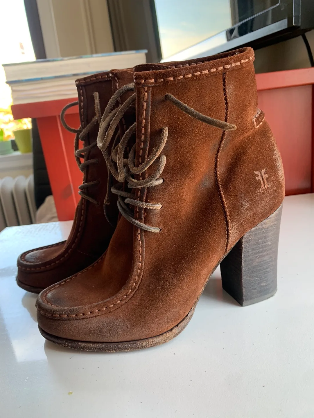Frye Brown Suede Ankle Boots image indicator(5)