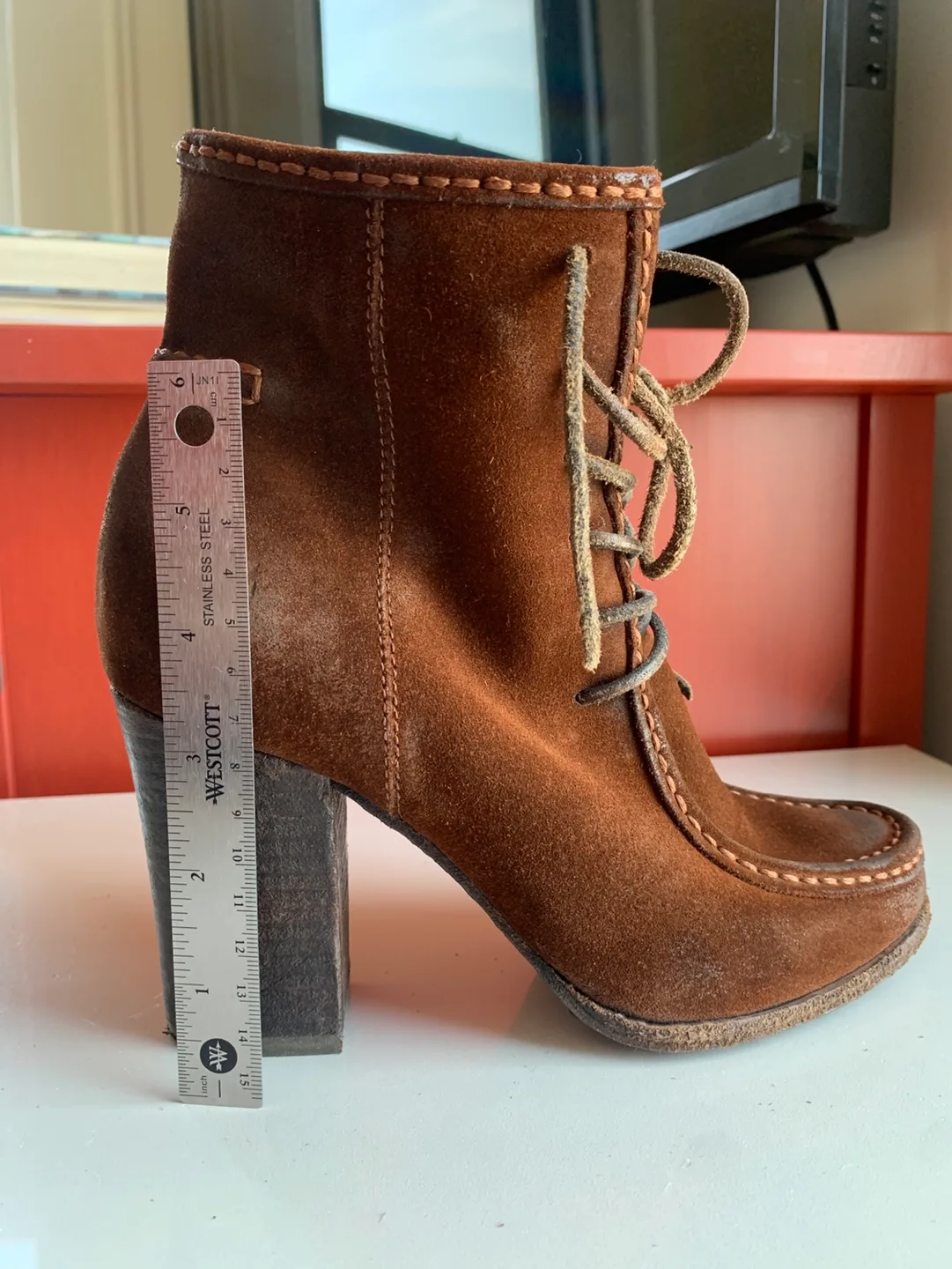 Frye Brown Suede Ankle Boots image indicator(9)