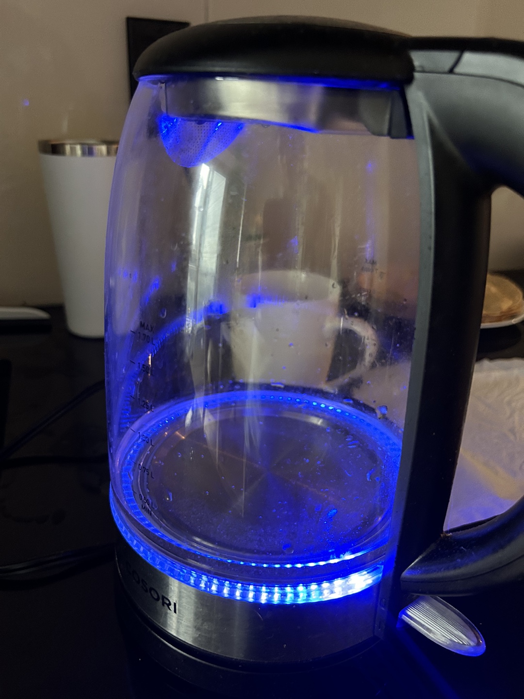 Electric Glass Kettle with Blue Light