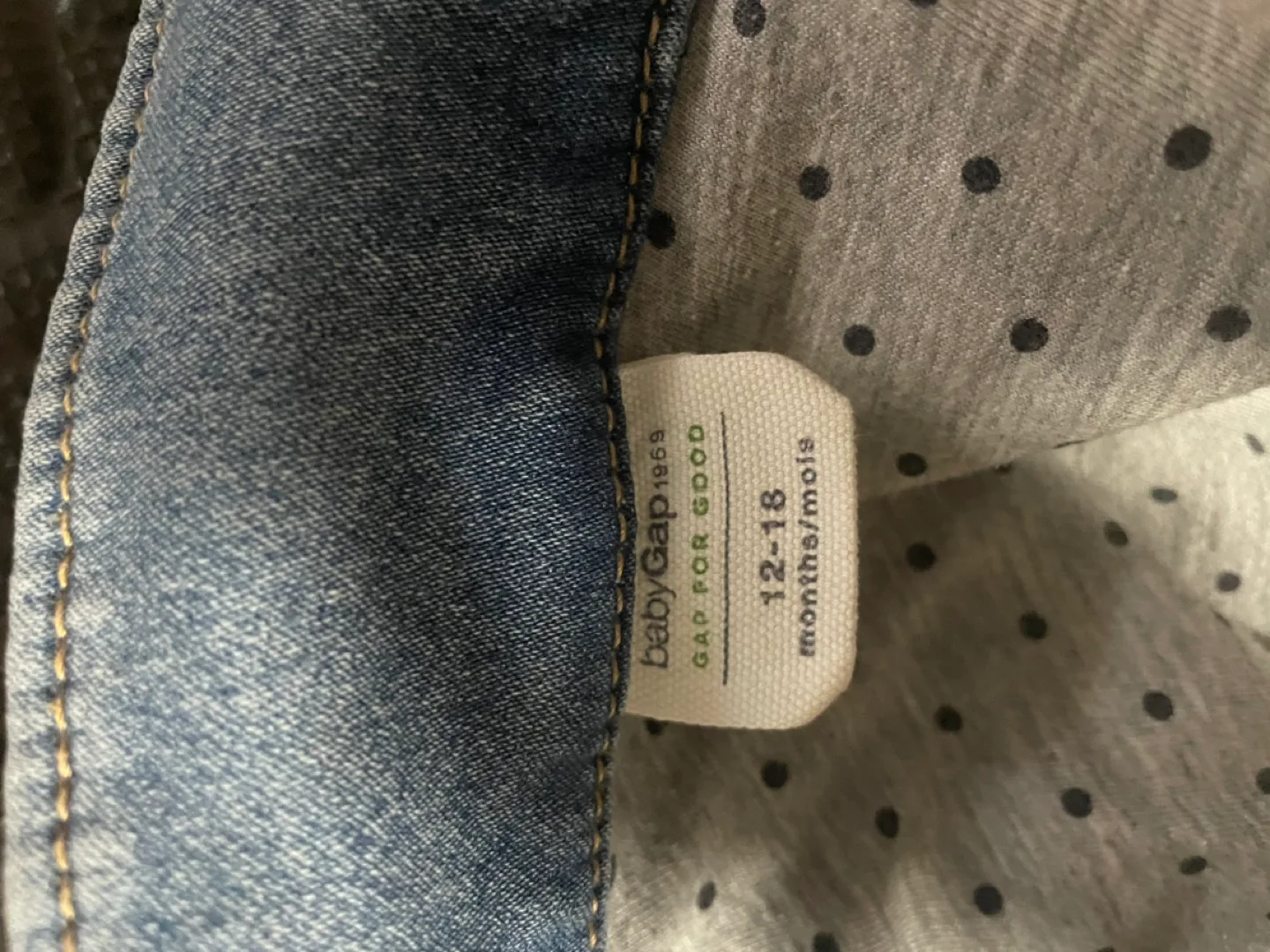 Baby Gap Denim Jacket Size 12-18 Months image indicator(3)