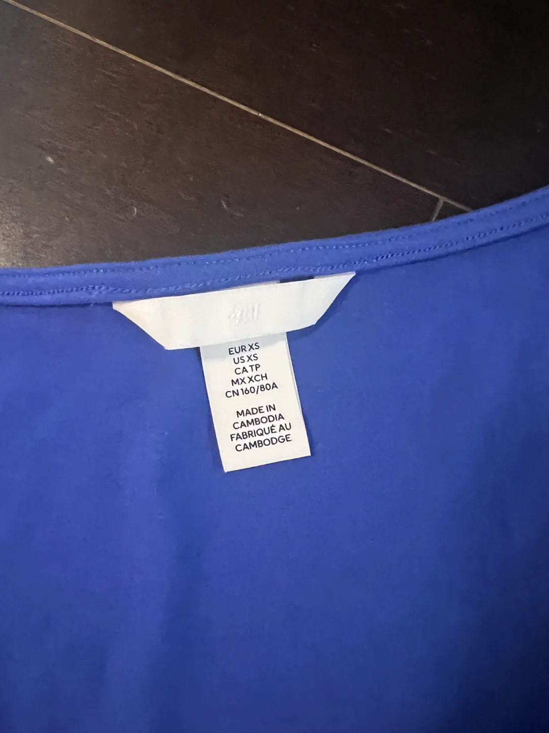 H&M Blue Bodysuit Size XS image indicator(2)