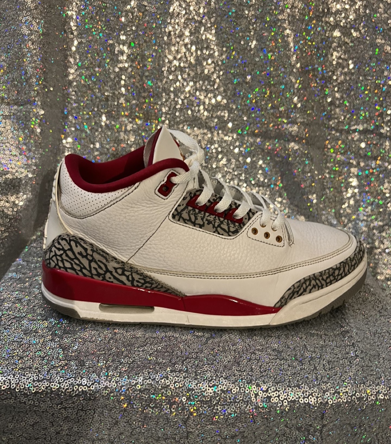 Air Jordan 3 Retro White/Cement Grey/Red - photo 3