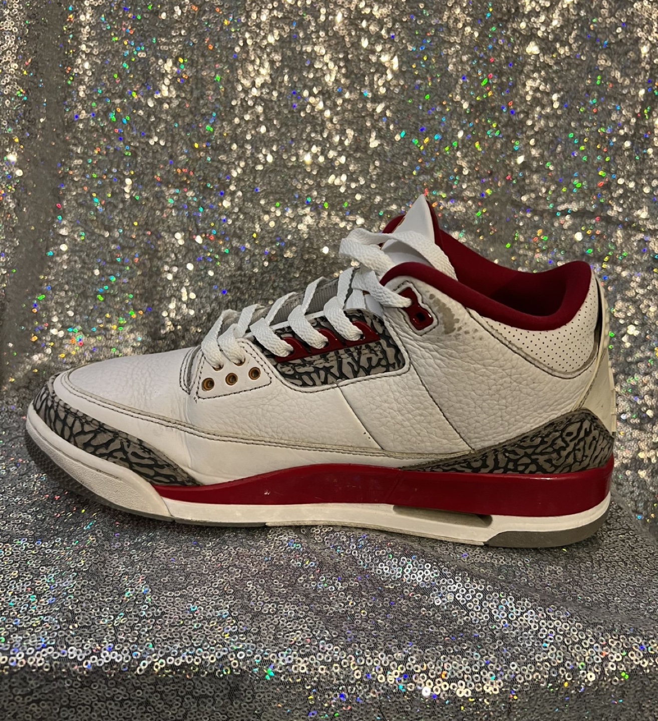 Air Jordan 3 Retro White/Cement Grey/Red - photo 4