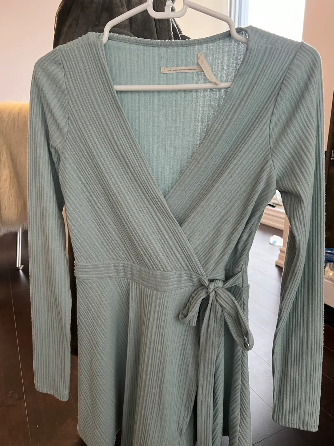 Urban Outfitters light blue Wrap Dress image indicator(4)