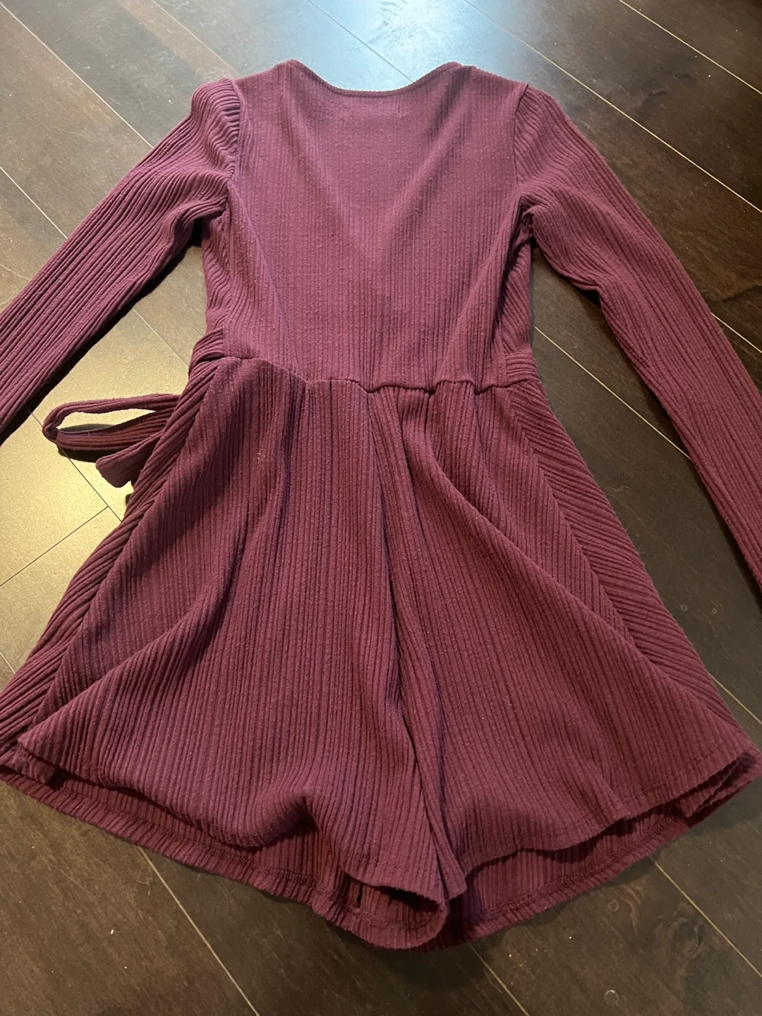 Urban Outfitters Burgundy Wrap Romper image indicator(3)