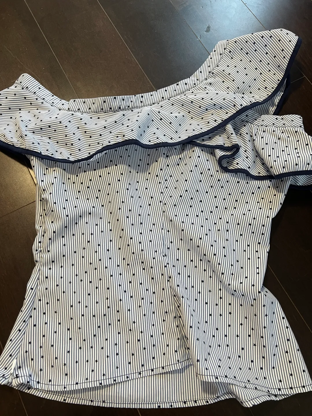 Studio F Off the Shoulder blue Top image indicator(3)