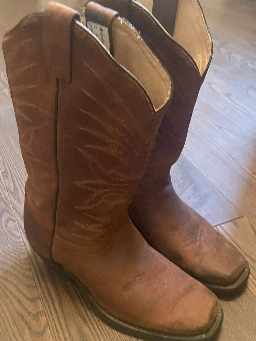 Cowboy Boots - Brown Leather Size 9 thumbnail