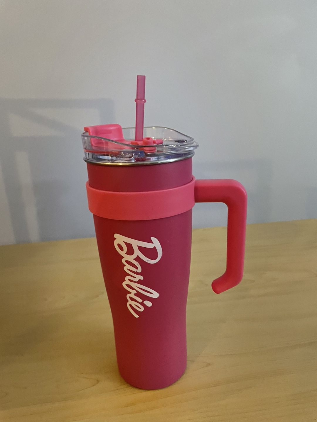 Pink Barbie Tumbler with Straw