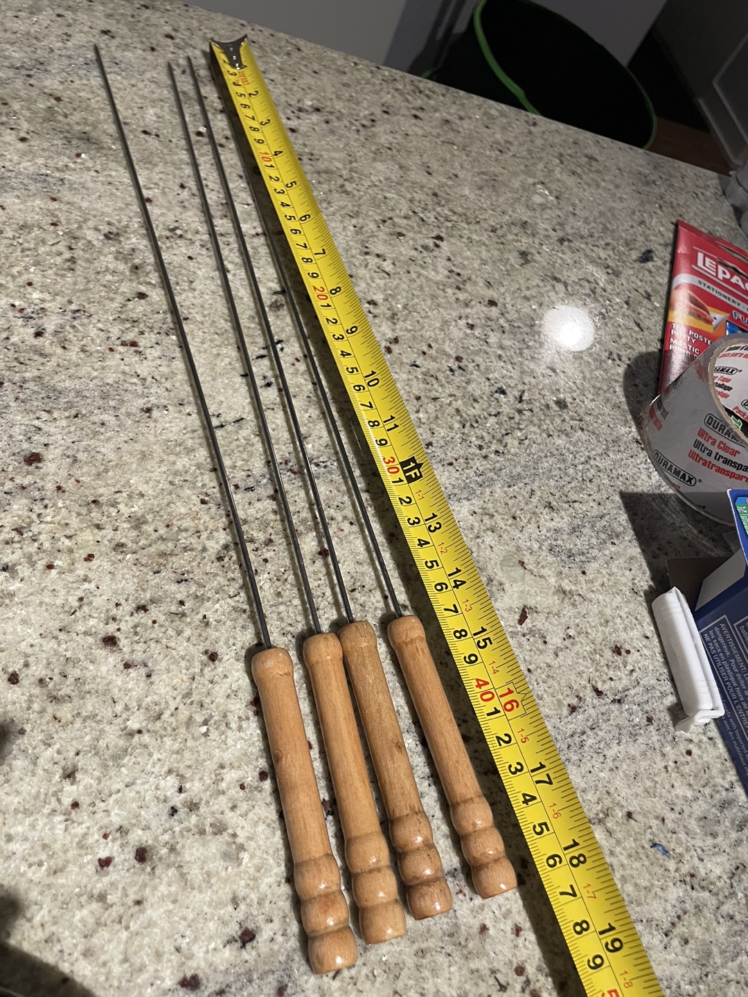 Set of 4 Metal Skewers with Wooden Handles - photo 2