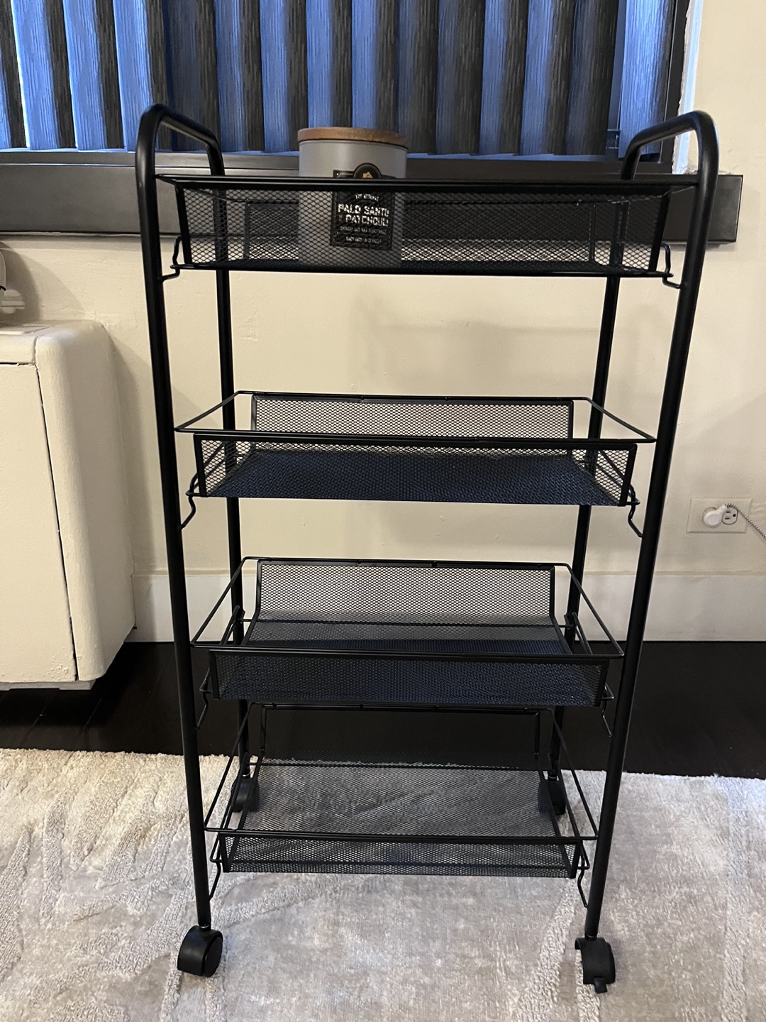 Black 4-Tier Rolling Cart - photo 3