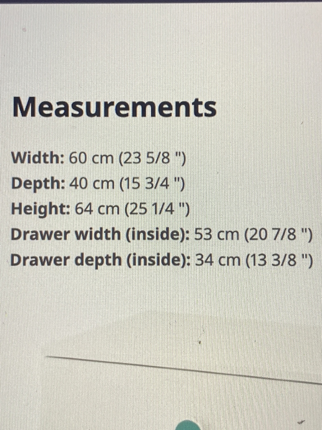 White 3-Drawer Dresser with Teal Knobs - photo 2