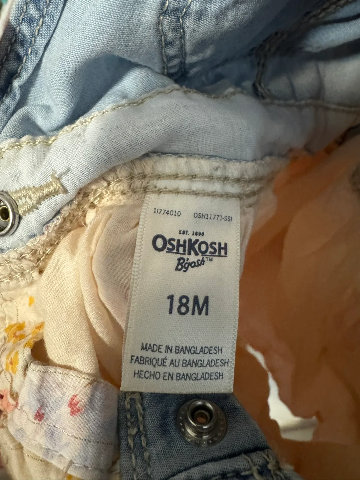 OshKosh B'Gosh Floral Overall Dress image indicator(3)