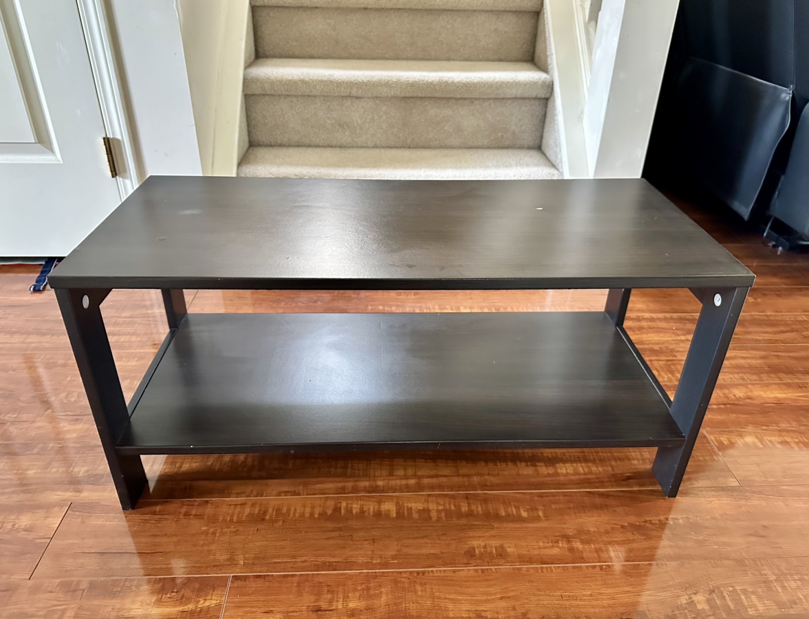 Ikea TV stand, rectangular table