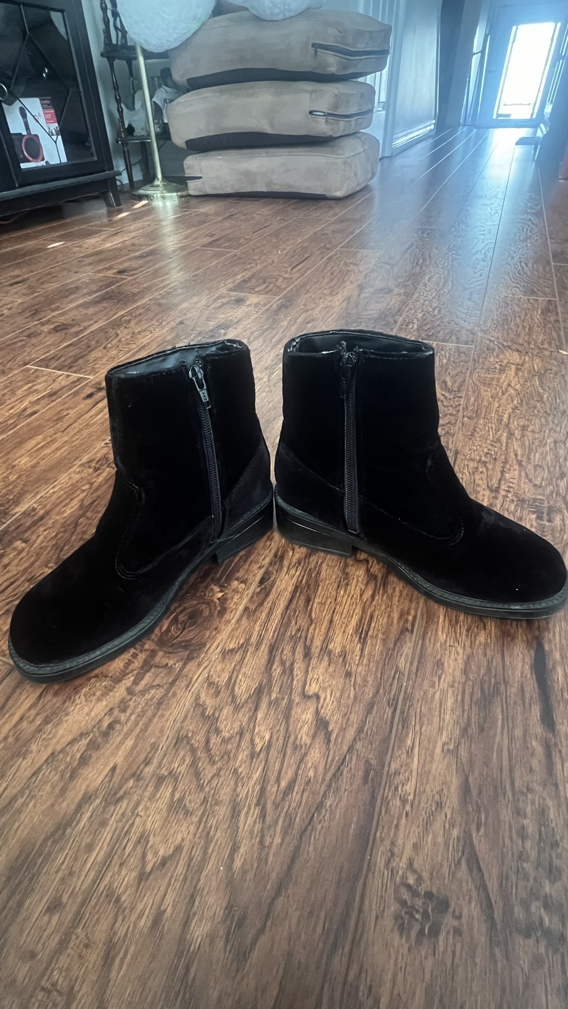 Black Velvet Ankle Boots - photo 4