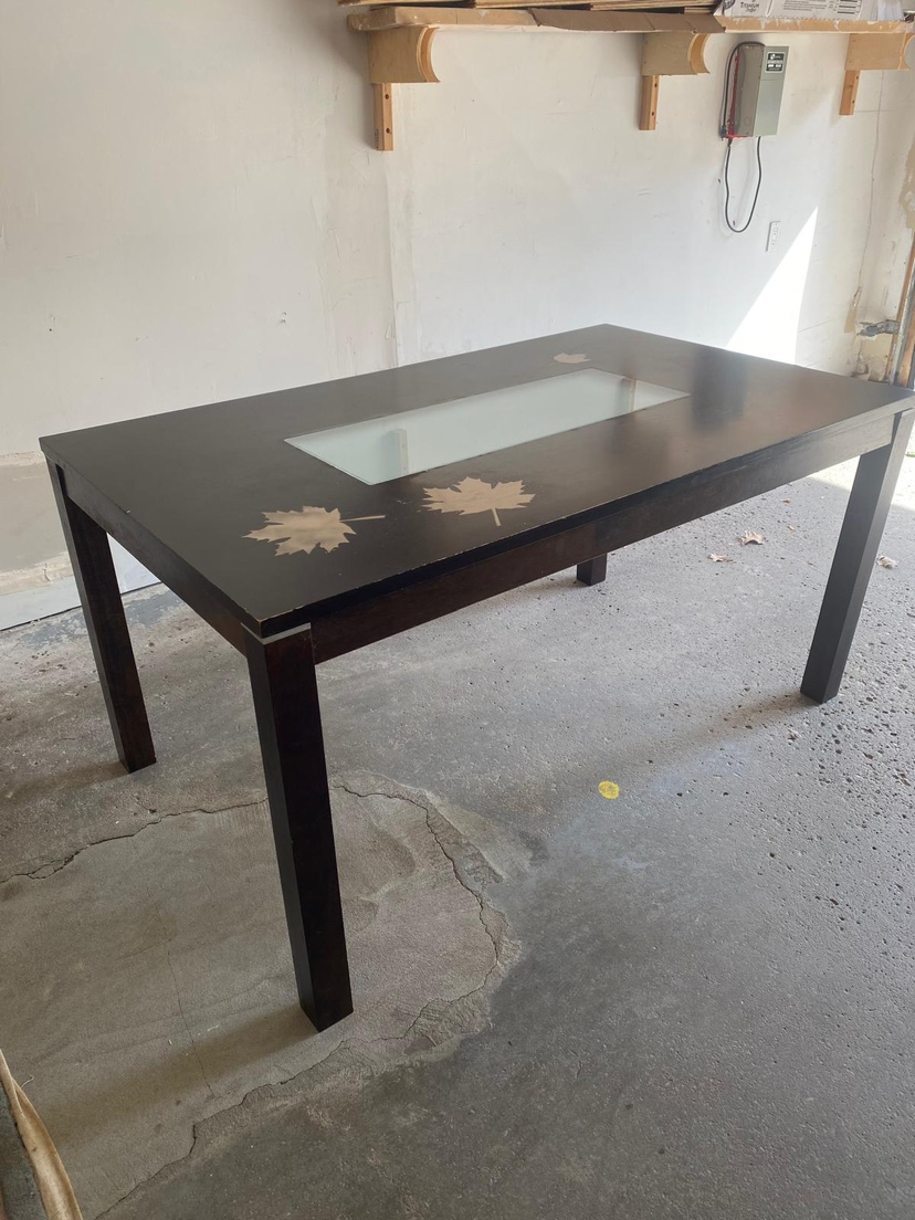 Dining Table with Glass Top