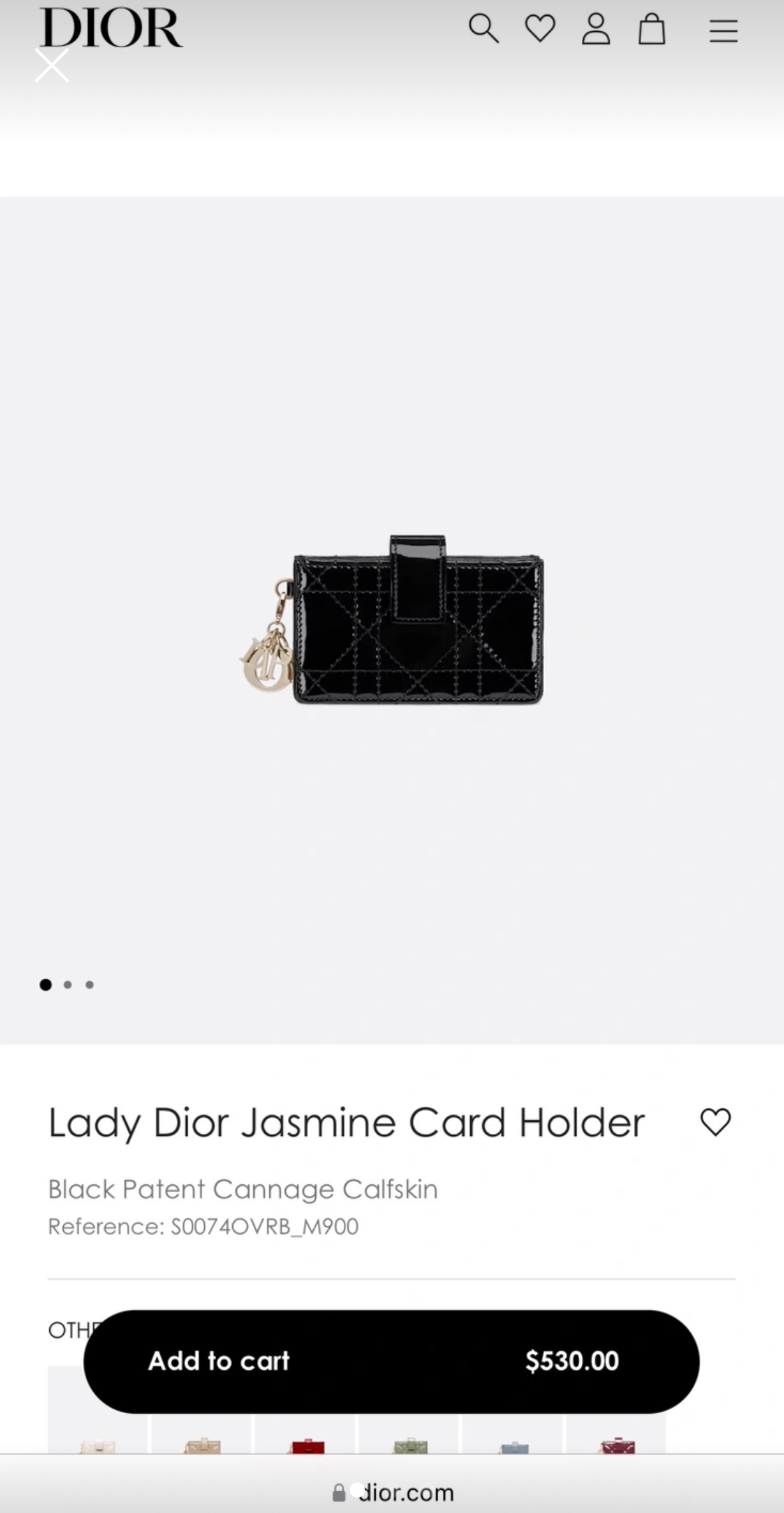 Dior Lady Dior Card Holder