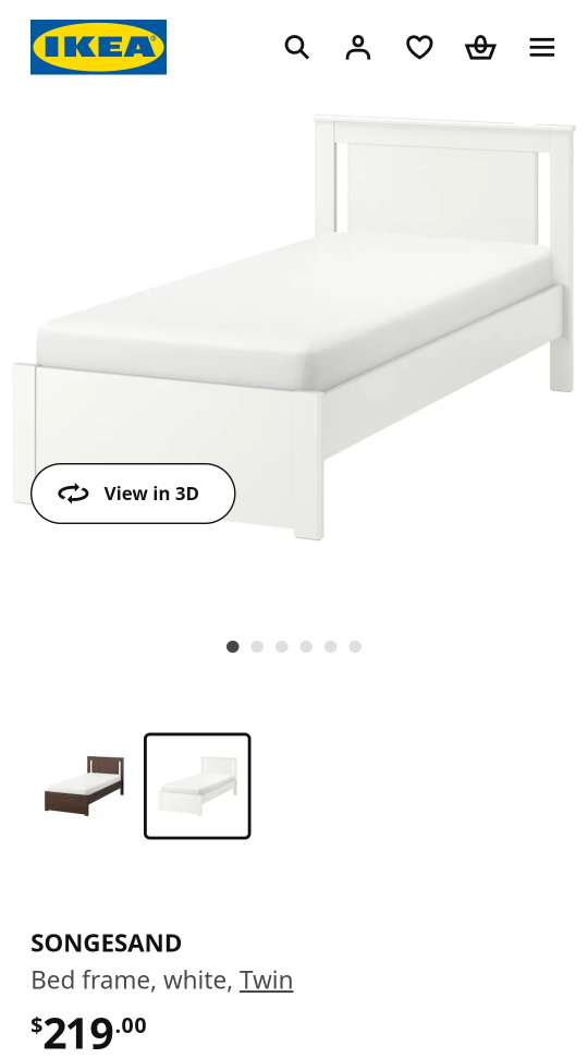 Twin Bed Frame Ikea Songesand - photo 3