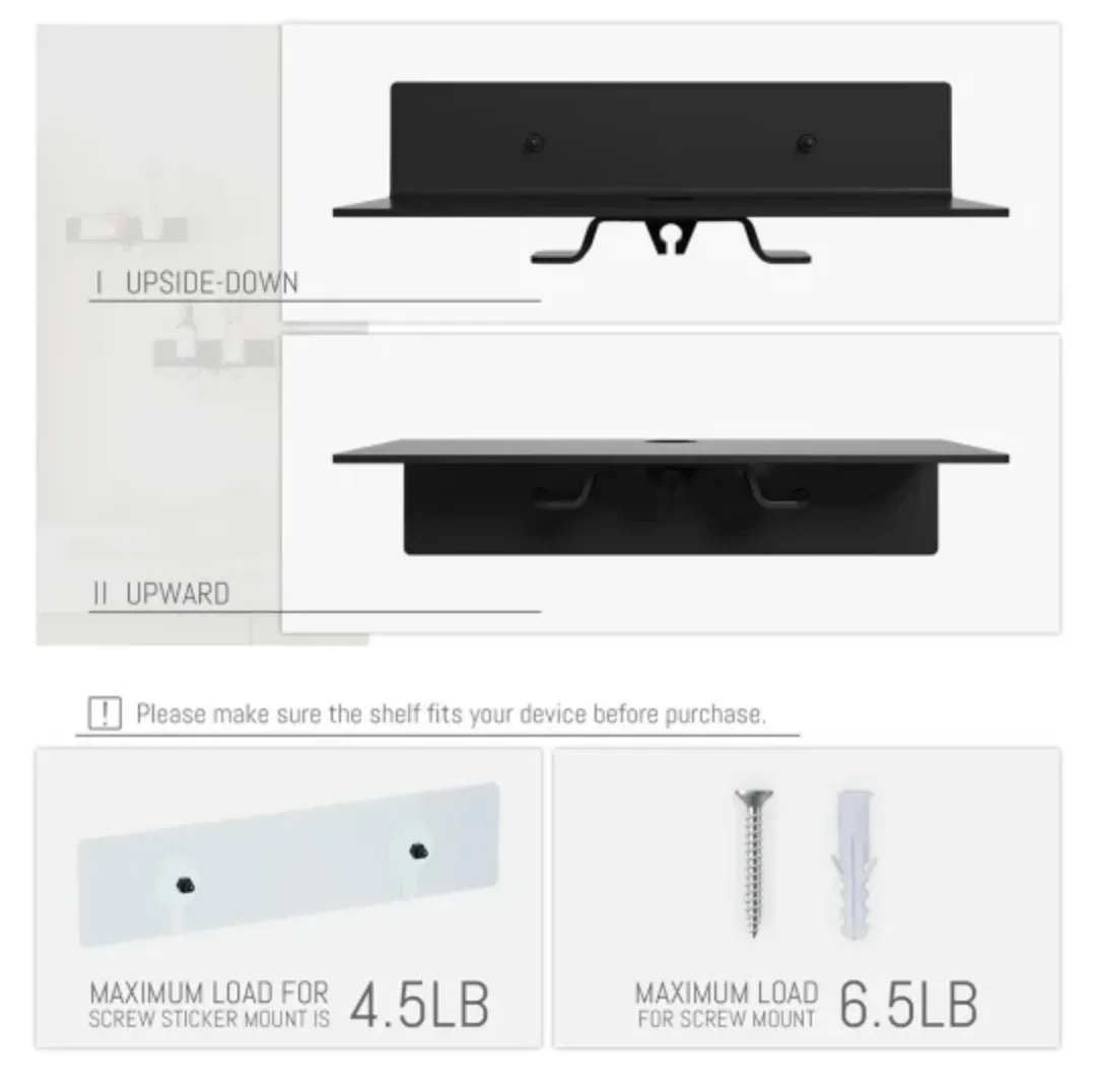 Set of 4 Black Floating Shelves image indicator(3)