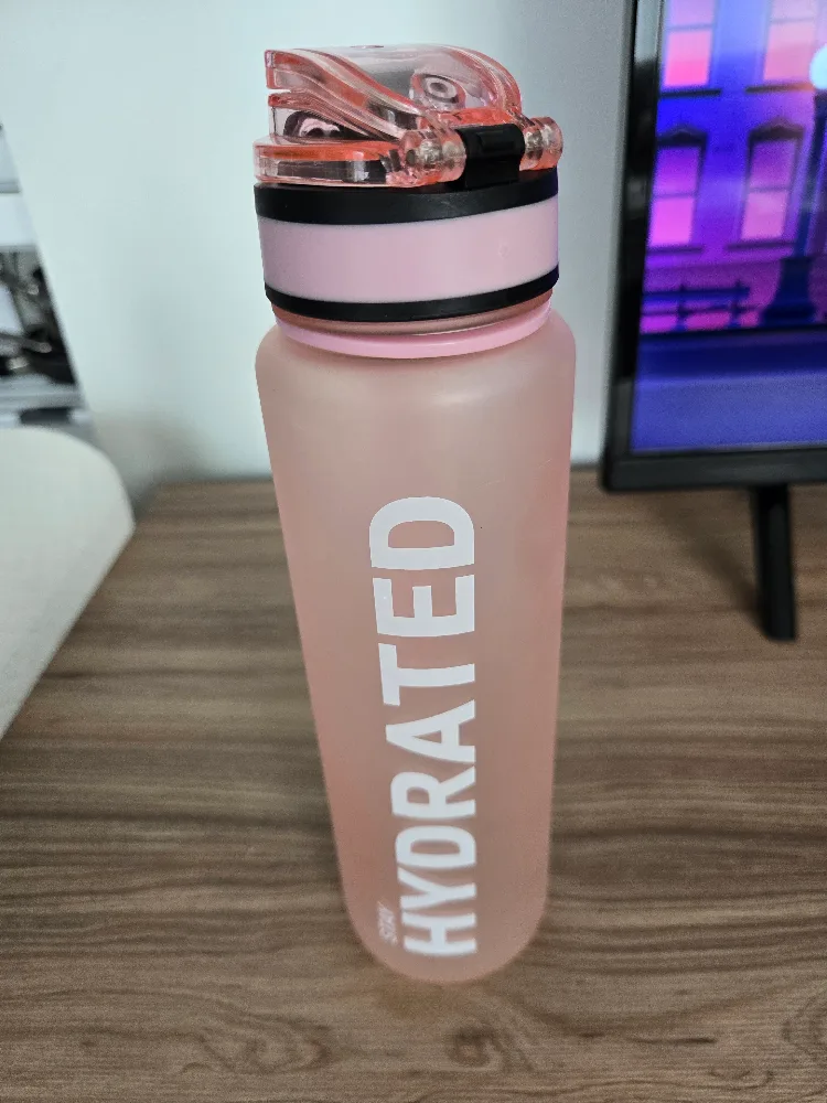 free Pink Motivational Water Bottle thumbnail