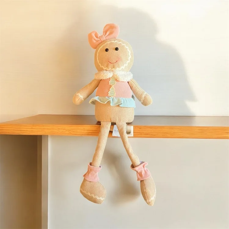 NEW Set of 2 Dangling Leg Gingerbread Girl & Boy Christmas image indicator(8)