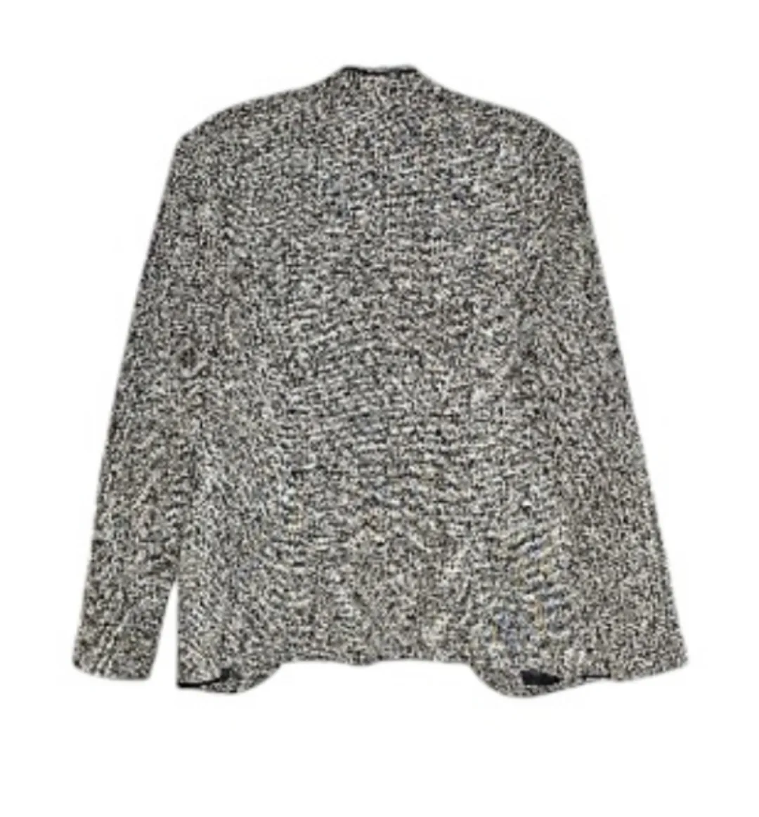 Coldwater Creek Black & White Tweed Blazer women's size 12 image indicator(2)