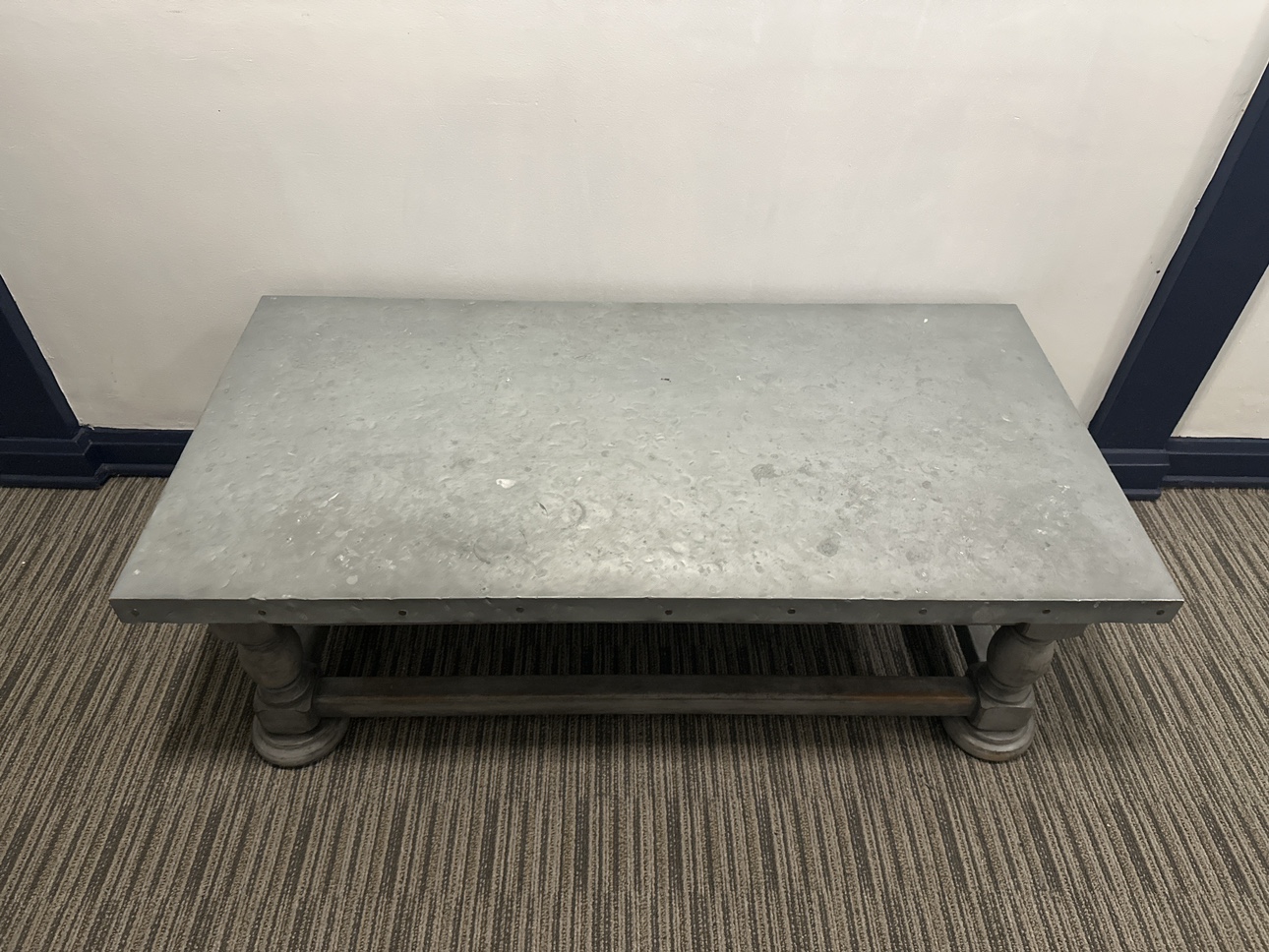 Metal Top Coffee Table with Drawers - photo 2
