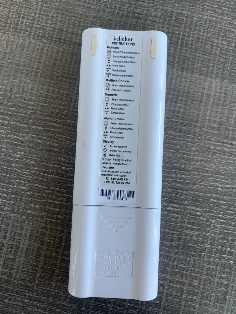 iClicker2 Remote image indicator(2)