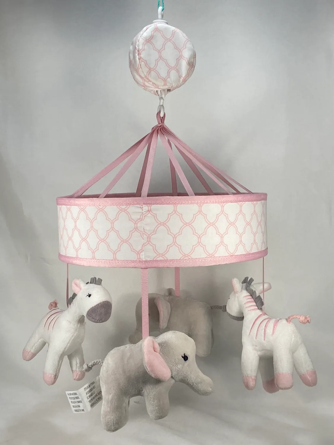 Adorable Pink Jungle Plush Musical Mobile image indicator(2)