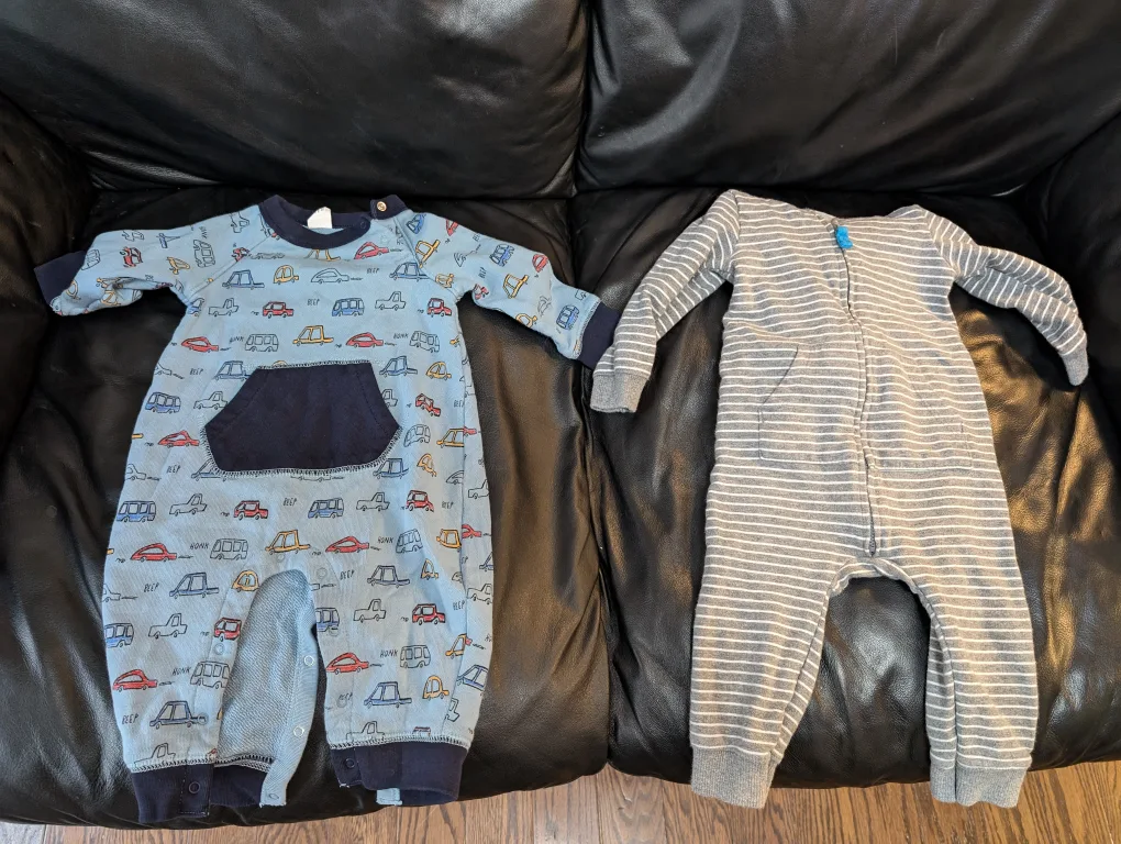 2 Baby boy jumpsuits 6-12M thumbnail
