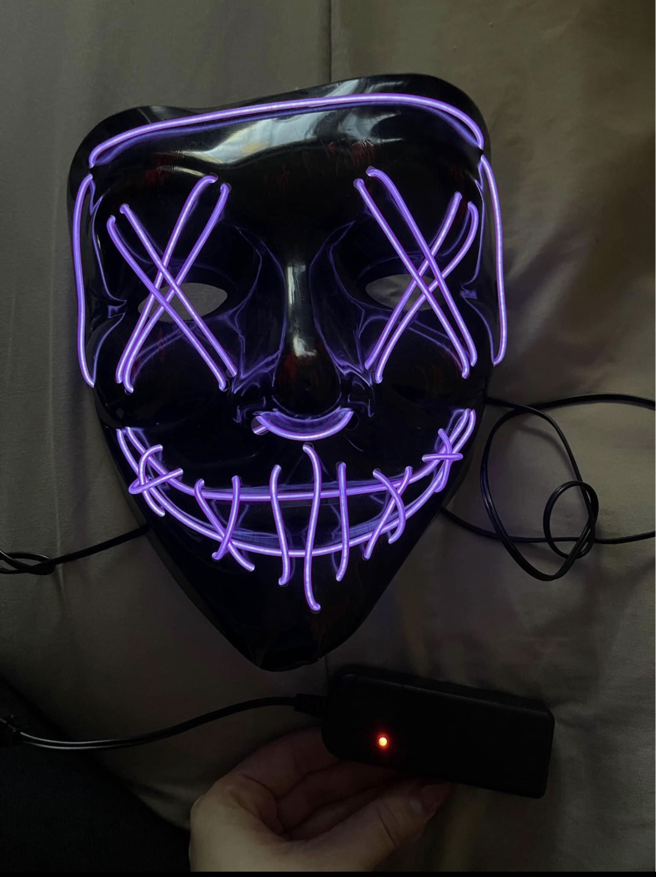 Purple Light Up Mask