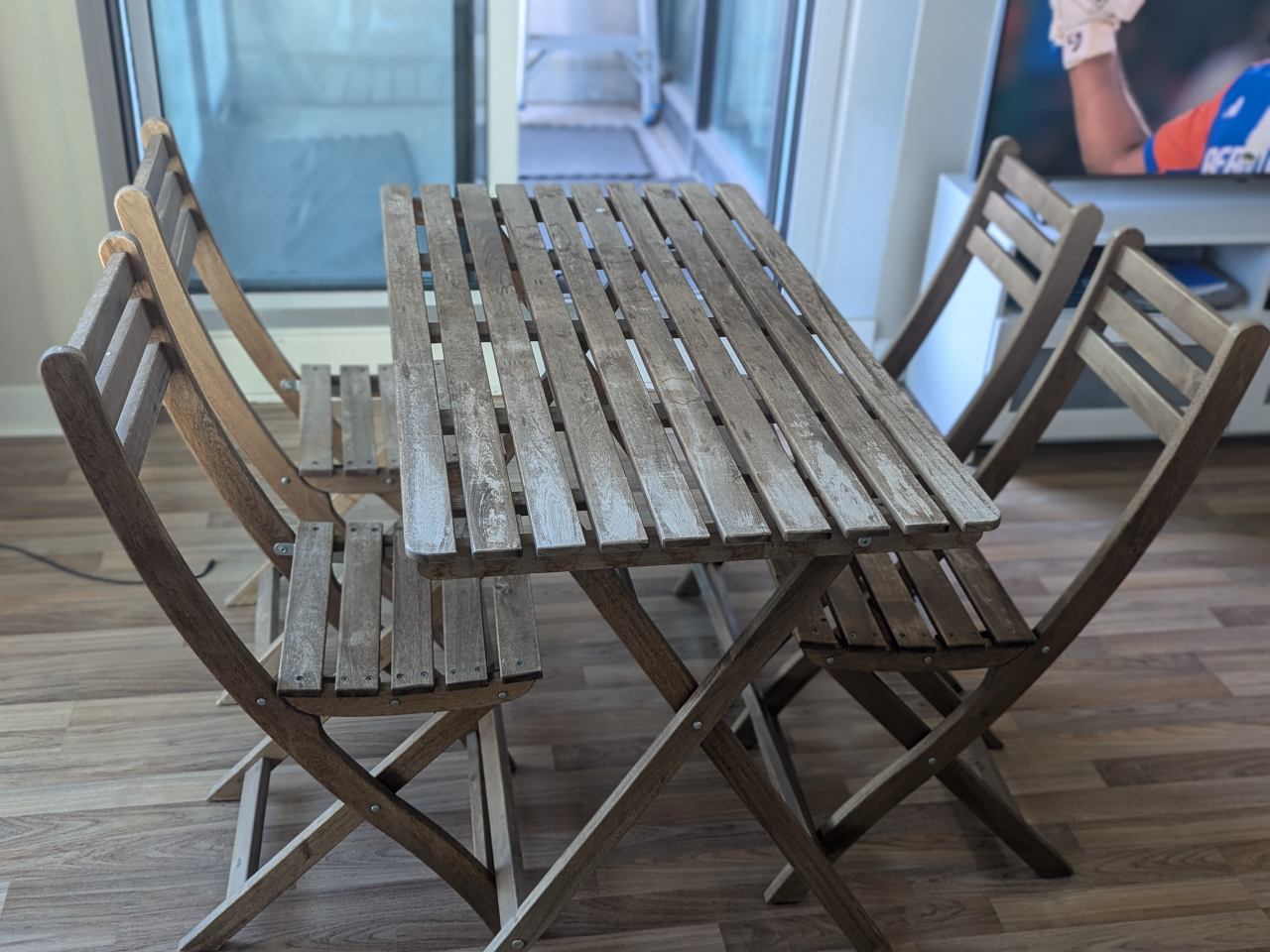 Patio cum office Table and 4 Chairs Set - photo 2