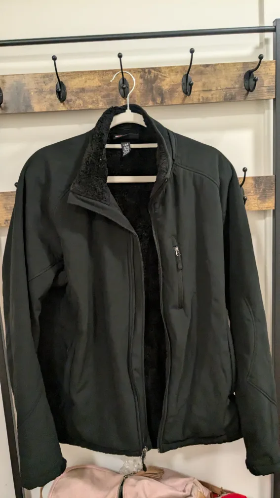 Black Fleece Lined Softshell Jacket thumbnail