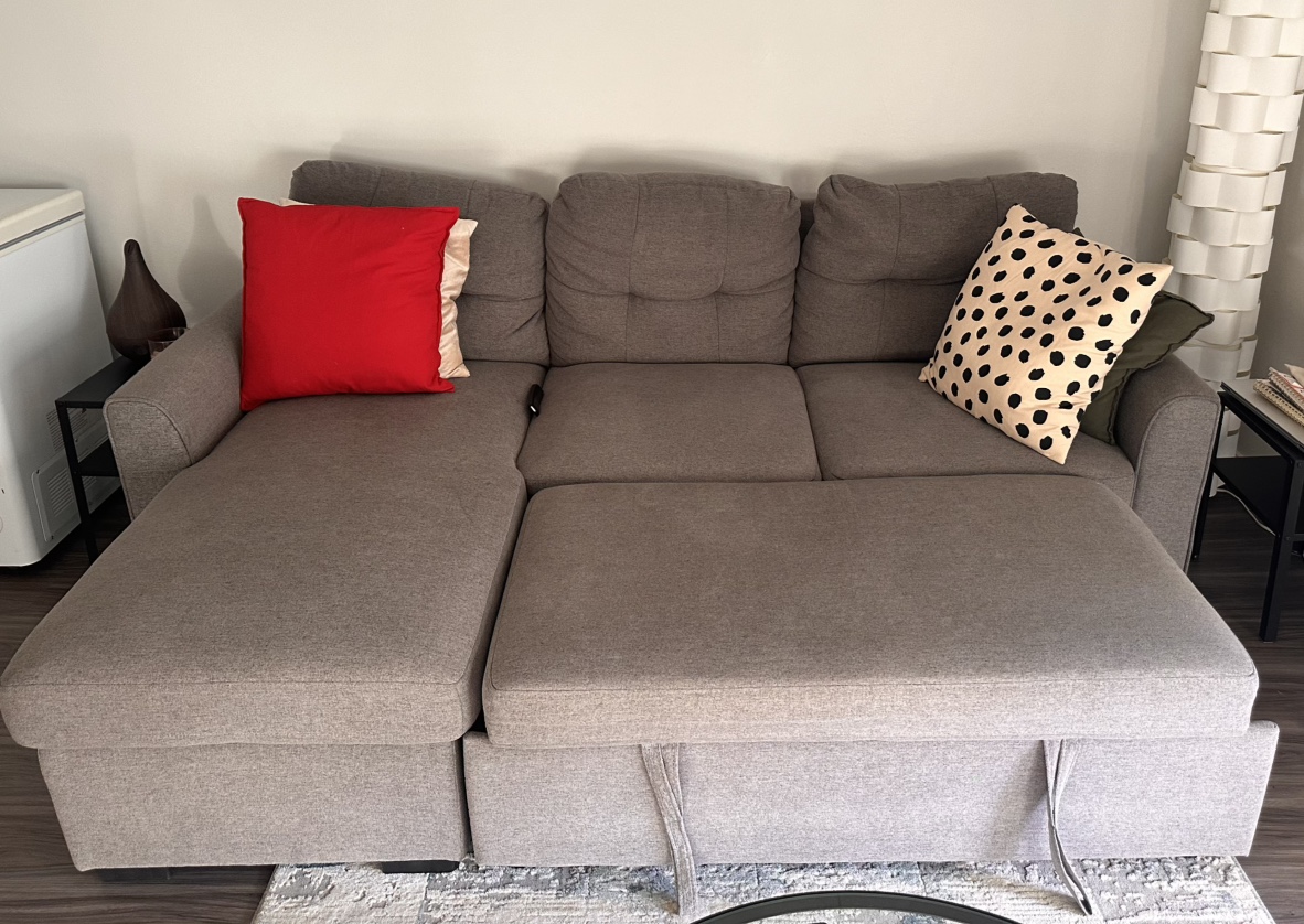 Carter 2-Piece Linen Sectional - Solis Grey - photo 5
