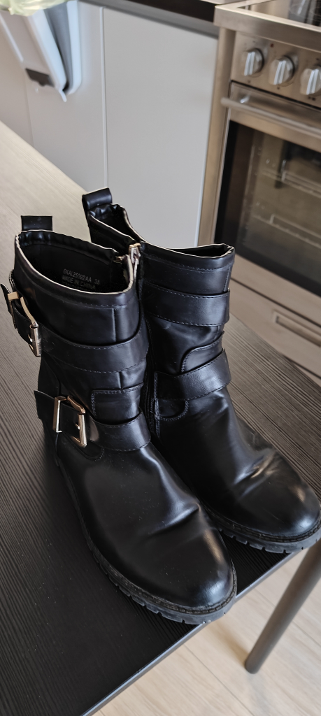 Black Buckle Boots
